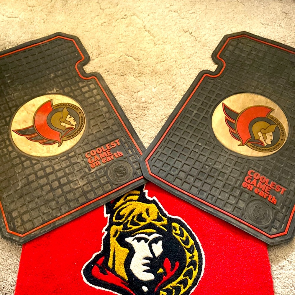 Ottawa senators door mat and car mats